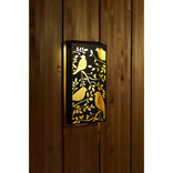 Panneau d&eacute;coratif solaire en fer noir 19x4xH37cm