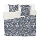Parure de lit 2 personnes 240x260cm paisley bleu et beige
