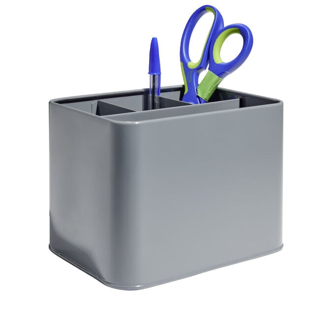 Rangement couverts fer gris 17x13xH12cm