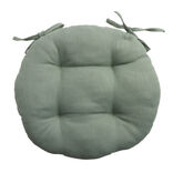 Galette de chaise ronde &Oslash;38cm vert fonc&eacute;