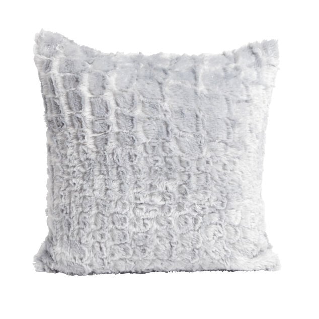 Housse de coussin effet fourrure gaufré 40x40cm (3 modèles)