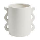 Pot en c&eacute;ramique blanc avec multi anses 11x13xH8cm