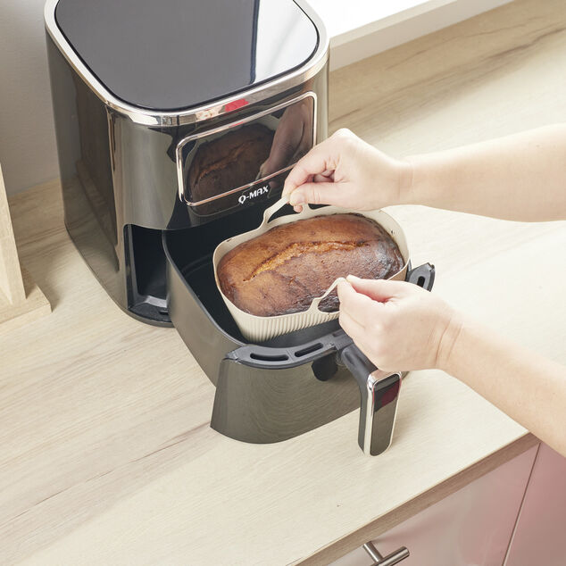 Moule en silicone noir pour friteuse sans huile et à air 20x12xH7cm