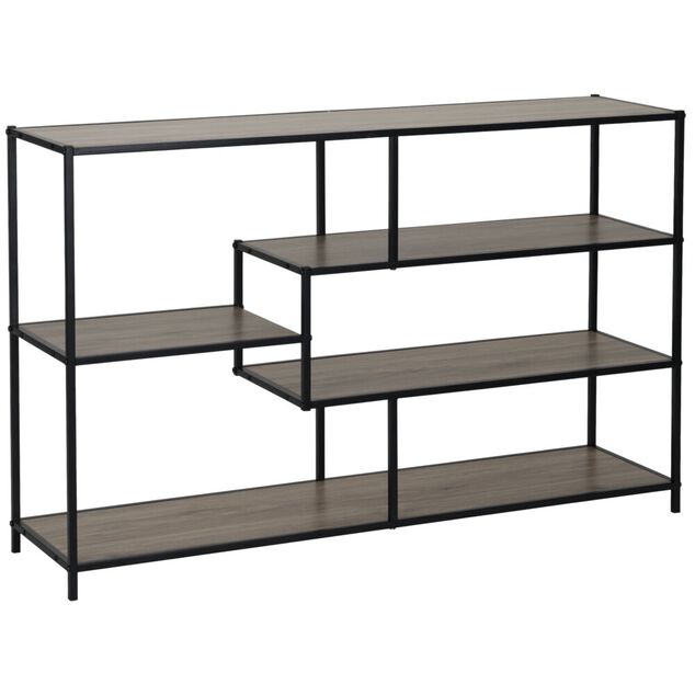 &Eacute;tag&egrave;re en bois 5 niveaux Luffi effet stratifi&eacute; 116x30xH76cm