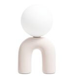 Lampe &agrave; poser c&eacute;ramique forme pont avec boule 12x16xH25cm (2 mod&egrave;les)