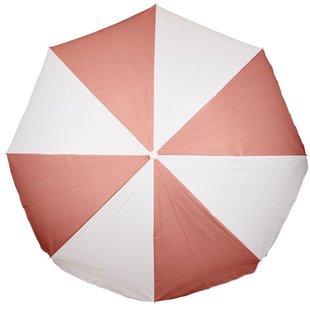 Parasol de plage Funky blanc et corail &Oslash;160xH195cm