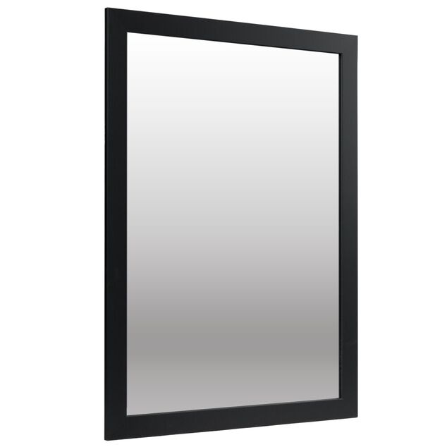 Miroir bord bois et verre noir 50x70cm