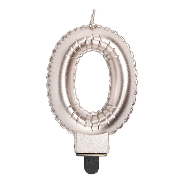 Bougie anniversaire chiffre 0 rose gold