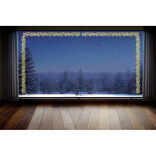 Décoration fenêtre Noël électrostatique frise de houx 120x20cm