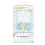 Décoration gâteau Joyeux anniversaire et étoiles