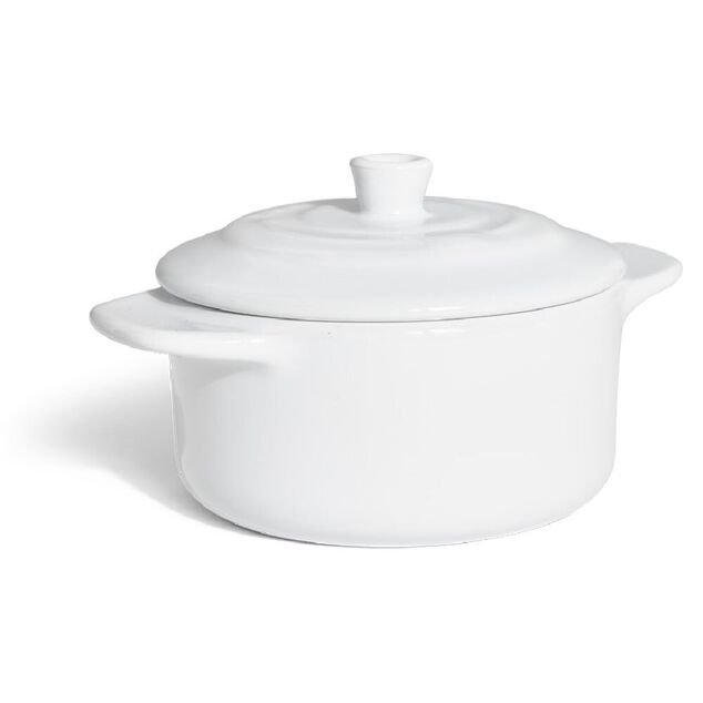 Mini cocotte individuelle en c&eacute;ramique avec couvercle (2 md&egrave;les)
