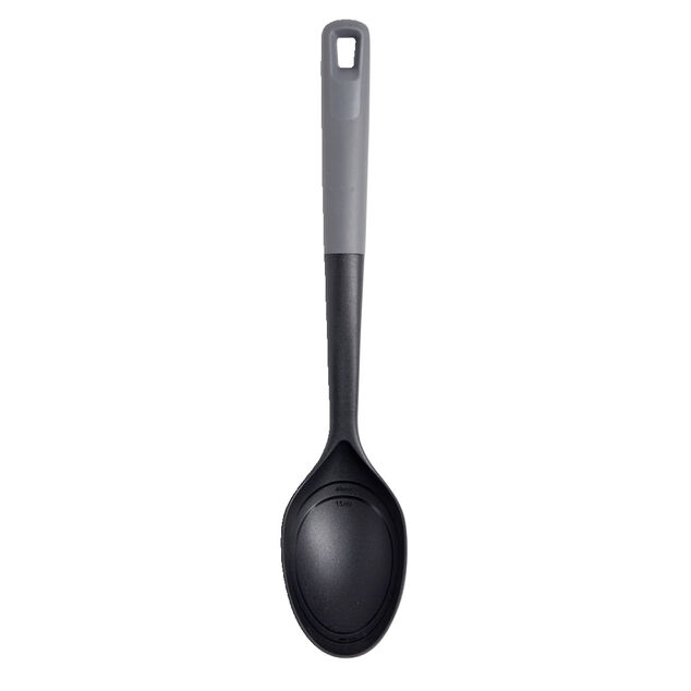 Cuill&egrave;re &agrave; servir en plastique noir et gris L.33,5cm