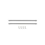 Tringle de vitrage Extensible 30-50 cm m&eacute;tal blanc x2