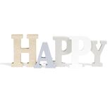 Décoration mot HAPPY en bois L49xH14cm