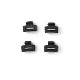 Lot de 4 pinces à cheveux plastique noir mat 2cm
