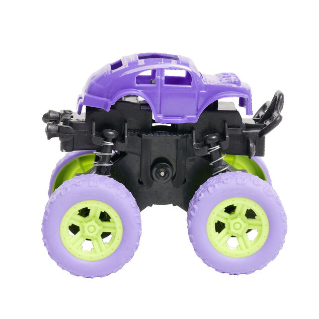 Véhicule à friction type 4x4 monster truck en plastique vert 8,7x7,8xH7,5cm