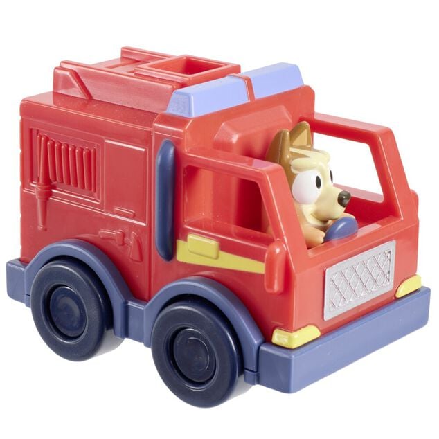 V&eacute;hicule mini Bluey plastique 9x6xH7cm (4 mod&egrave;les)