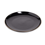 Assiette plate ronde Oslo faïence noire Ø27cm