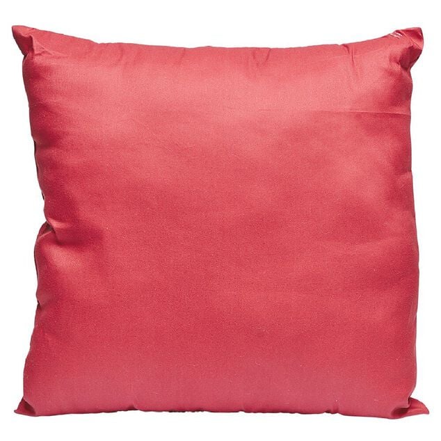 Coussin carr&eacute; en polyester rouge