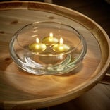 Bol pour bougie flottante en verre transparent Ø20xH8cm