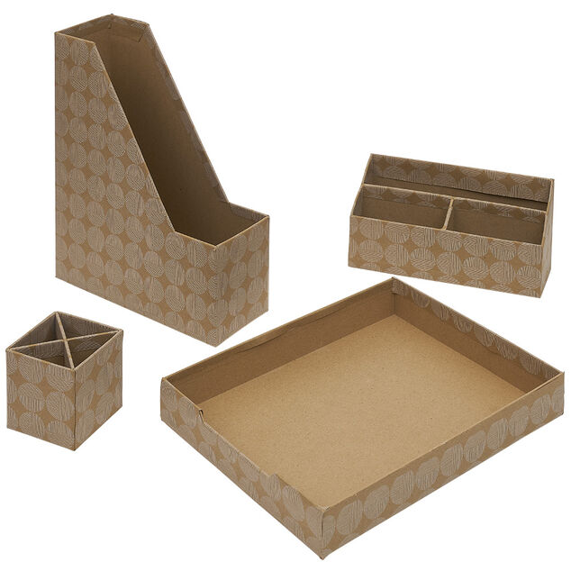 Set rangement de bureau en carton