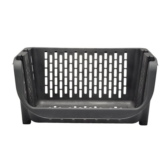 &Eacute;tag&egrave;re empilable x2 plastique 49,5x36xH29cm (2 mod&egrave;les noir ou blanc)