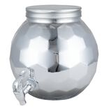 Distributeur de boisson forme boule disco 6L &Oslash;22X22 cm argent&eacute;