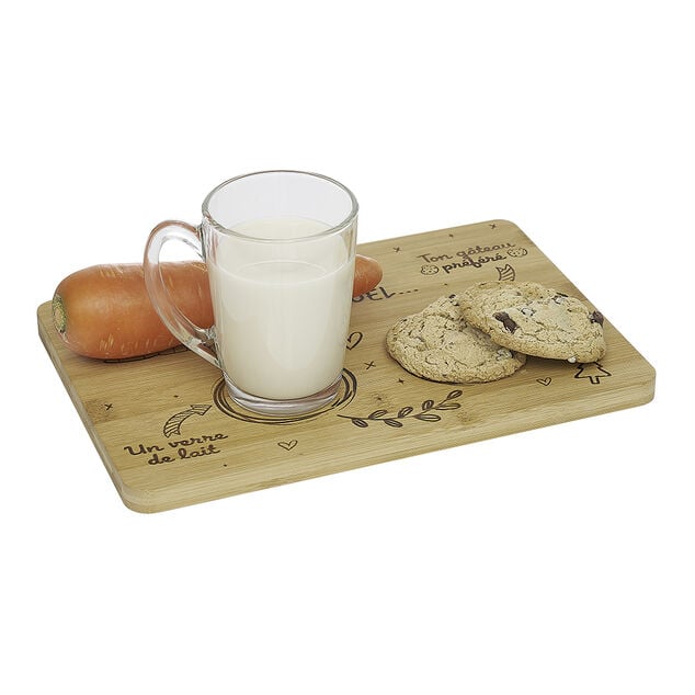 Plateau P&egrave;re No&euml;l en bambou