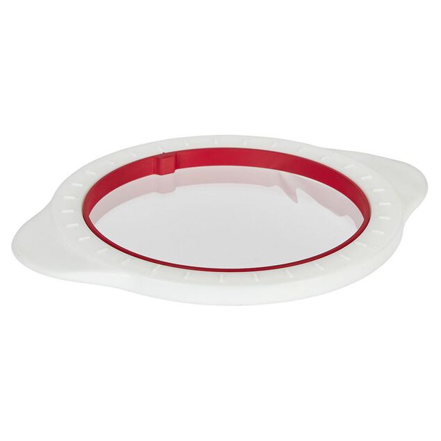 Couvercle alimentaire x2 blanc et rouge Ø13 et Ø16cm