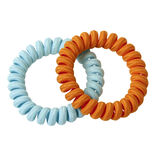 &Eacute;lastique &agrave; cheveux x4 spirale 4 couleurs