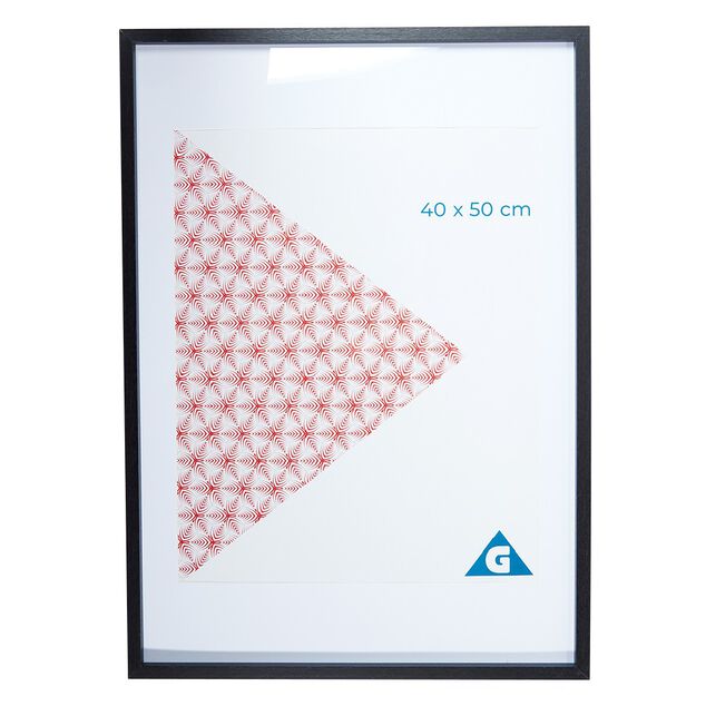 Cadre photo bois noir 50x70cm pour photo 40x50cm