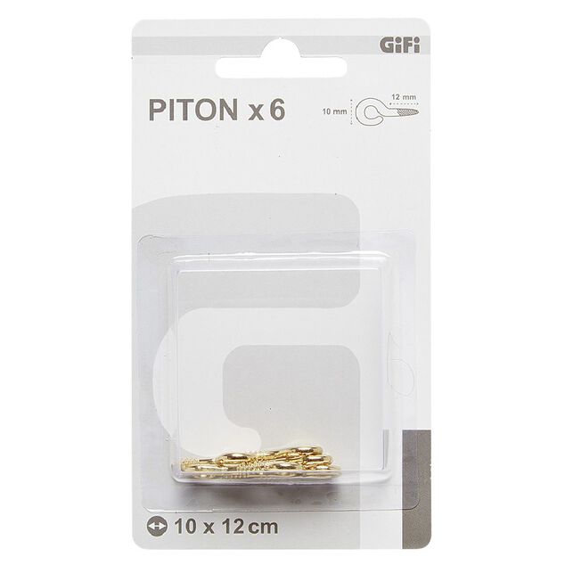 Piton forme ronde laiton dor&eacute; x 6