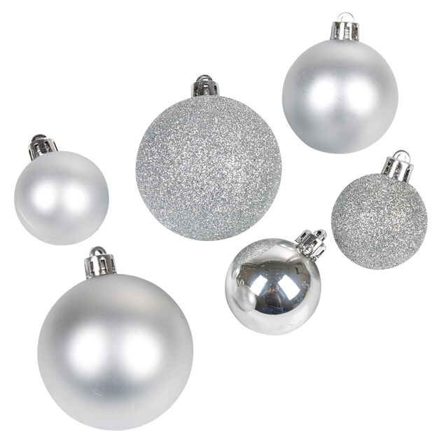 Boule de No&euml;l argent&eacute;e x20