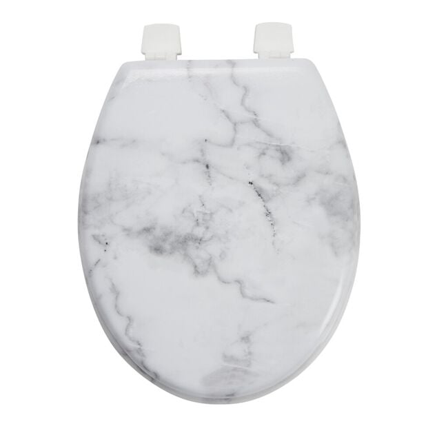 Abattant WC en bois fa&ccedil;on marbre taille universelle