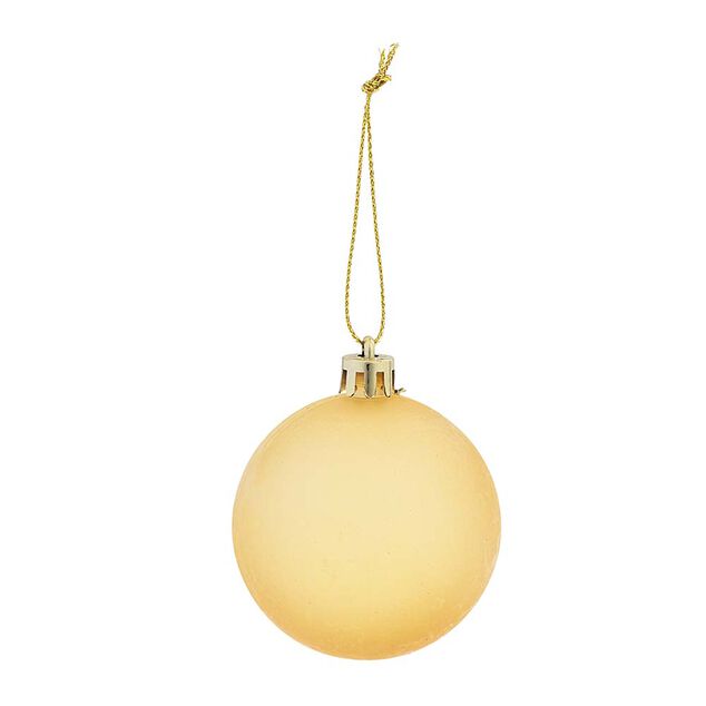 Boule de No&euml;l blanche et dor&eacute;e x 32