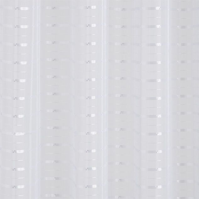 Voilage &agrave; motif rayures effet perle 140x240 cm