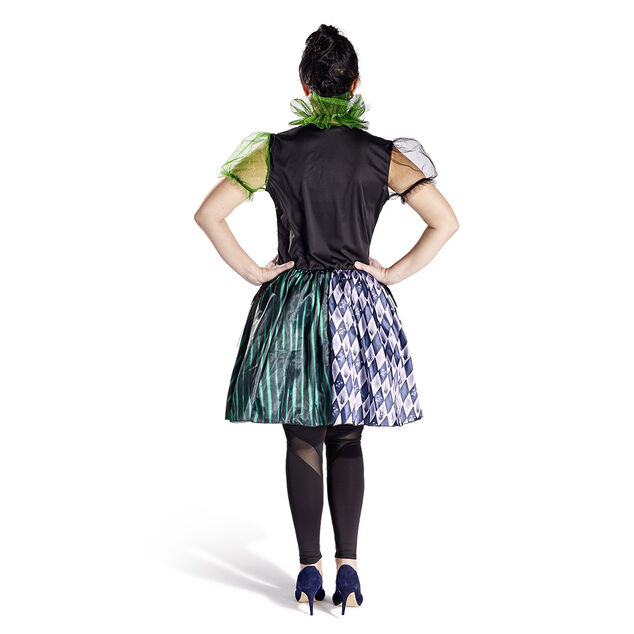 D&eacute;guisement adulte Halloween clown robe serre-t&ecirc;te collier - Taille L