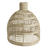 Suspension abat jour rotin forme cloche &Oslash;51xH49cm