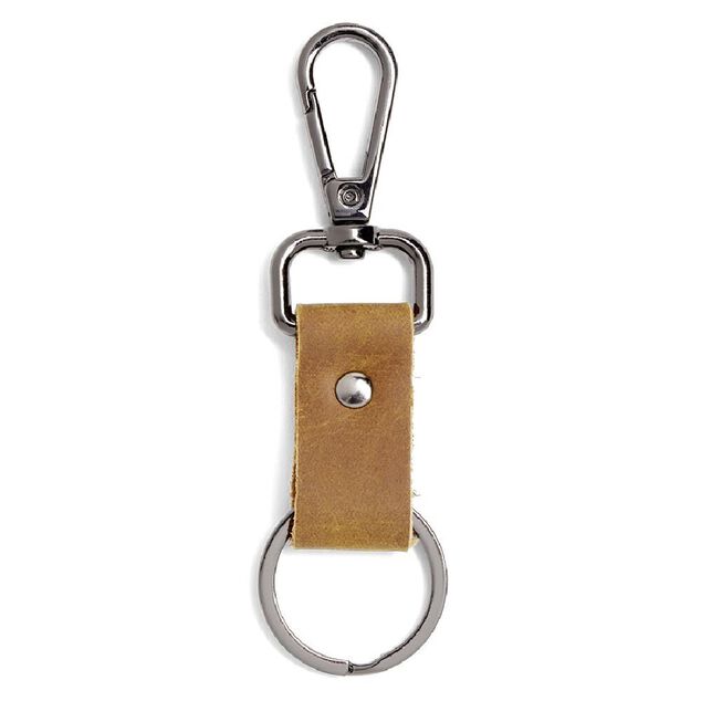 Porte cl&eacute; lani&egrave;re simili avec mousqueton