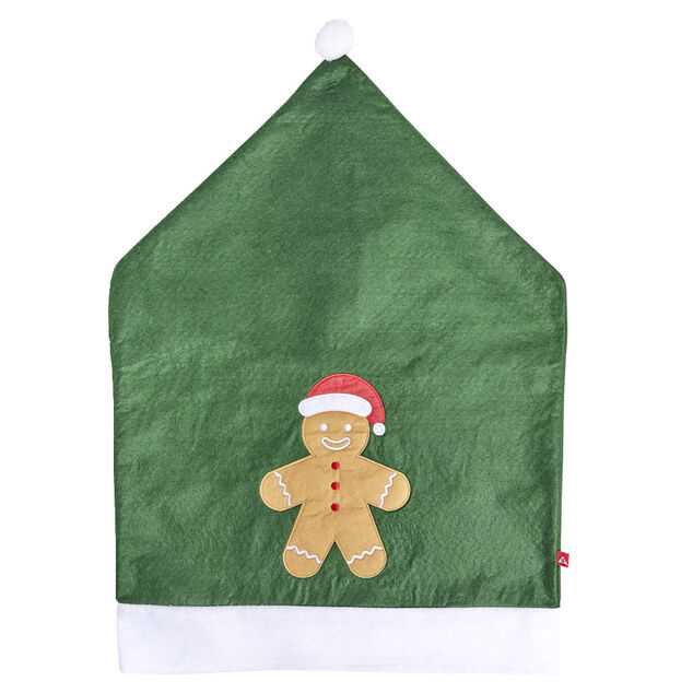 Housse de chaise No&euml;l &agrave; pompon rouge et blanche 48x70cm (4 mod&egrave;les)