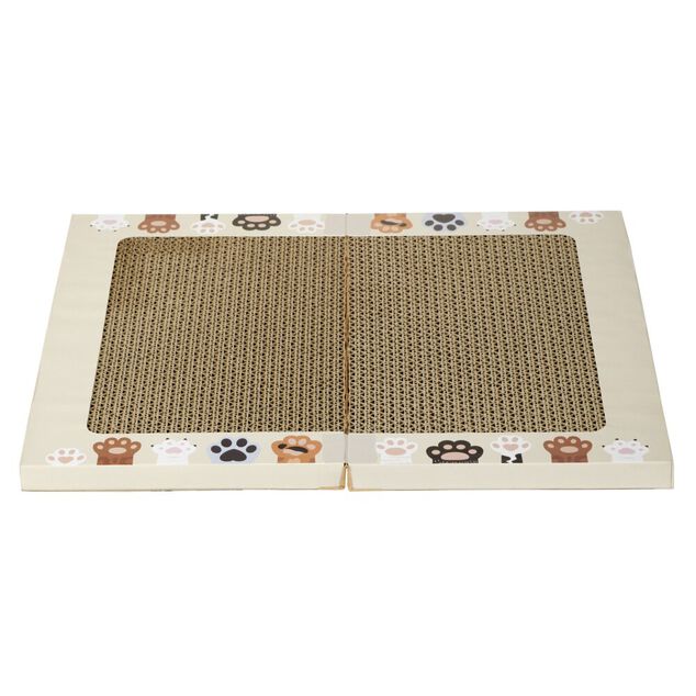Tapis sortie de liti&egrave;re et griffoir pliable 36x42cm