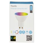 Ampoule LED connect&eacute;e couleurs changeantes GU10 40 W