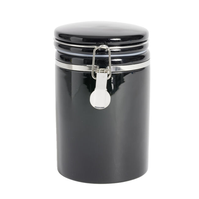 Bocal en céramique avec clip en métal Ø10xH16,5cm