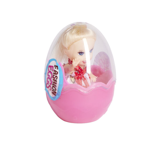 Mini poup&eacute;e dans oeuf &Oslash;5,8xH8,7cm - 4 mod&egrave;les