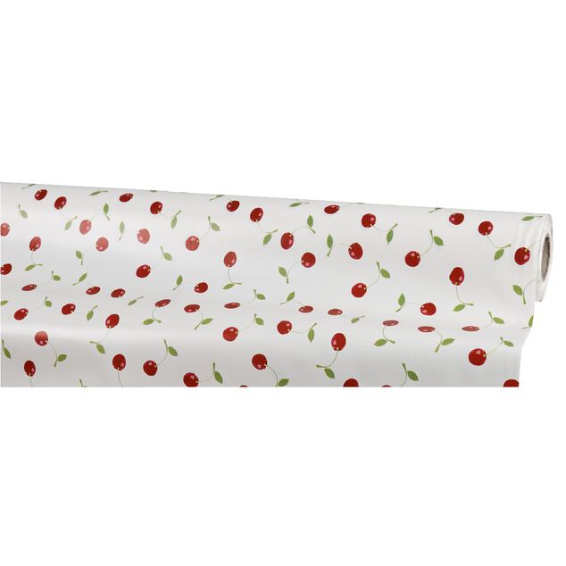 Toile cir&eacute;e au m&egrave;tre imprim&eacute; cerises