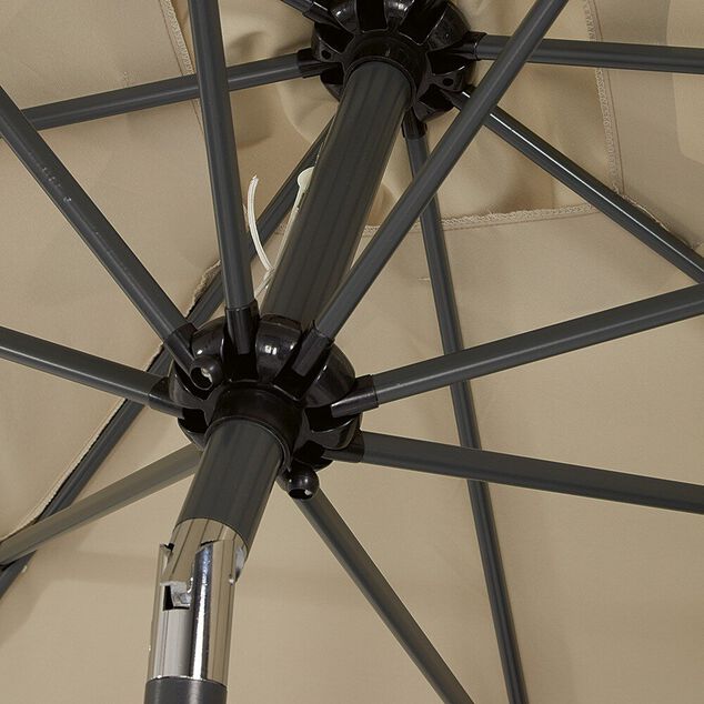 Parasol centr&eacute; HAVANE taupe