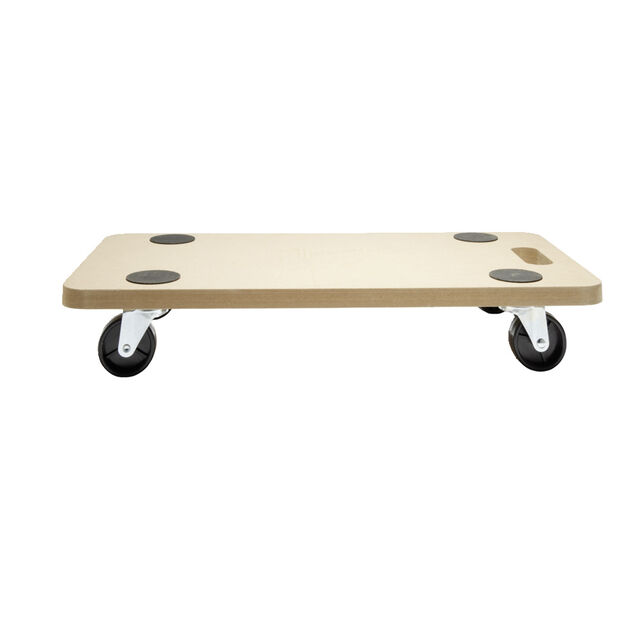 Support &agrave; roulettes en bois 60x30cm charge 150kg