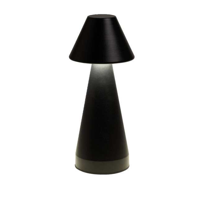 Lampe de table Conni USB tactile noire &Oslash;9,5xH22,5cm