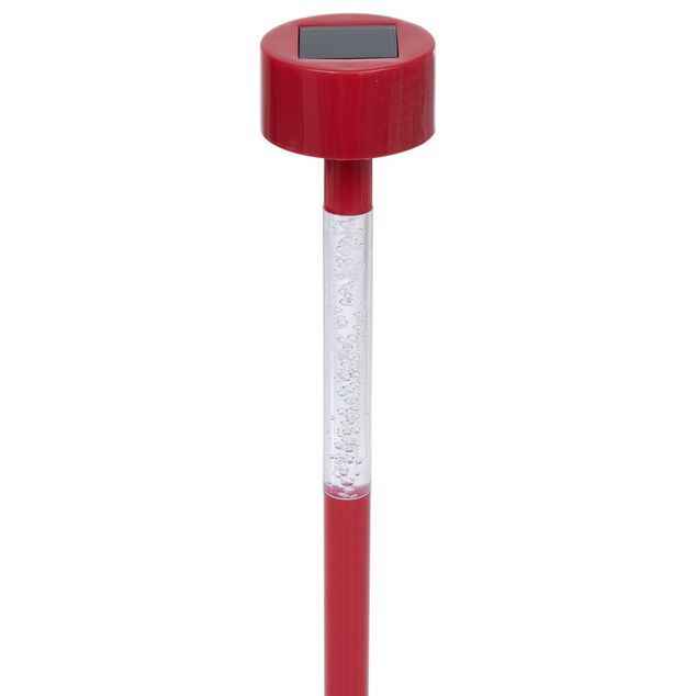 Borne solaire tube 1LED couleurs changeantes H32,5cm