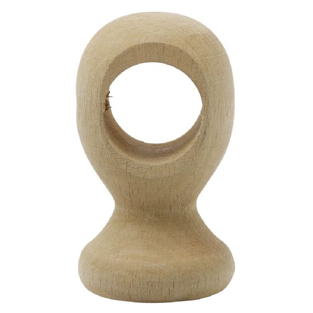 Support de tringle court &agrave; oeil en bois certifi&eacute; FSC&reg; Naturel &Oslash;20 mm
